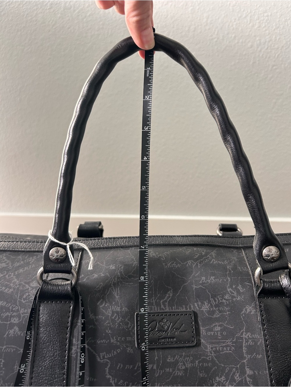 Patricia Nash Avola Trolley Duffel in Black Map - Rolling luggage weekender bag - Picture 13 of 16